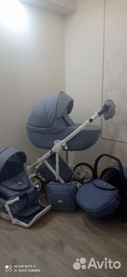 Коляска Adamex 3в1 Экокожа