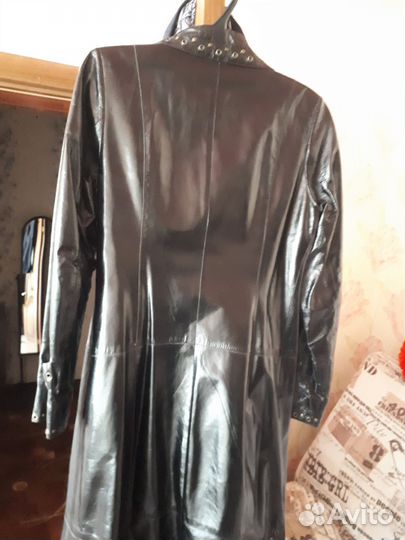 Кожаный плащ женский натуральная кожа