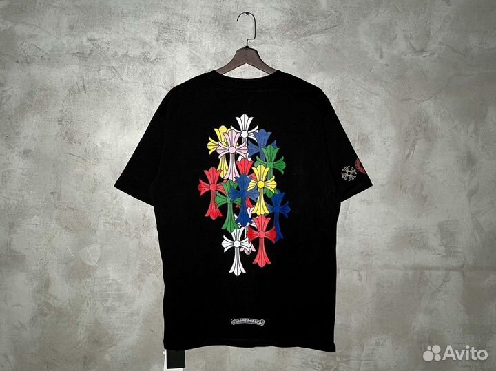 Футболка Chrome Hearts Multicolor Cross Logo Black