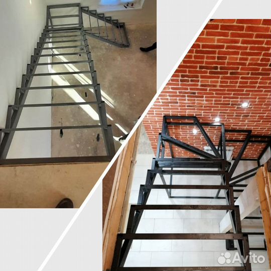 Лестница металлическая под отделку