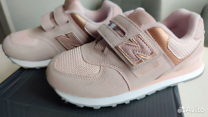 NEW balance pink 295 кроссовки детские 32