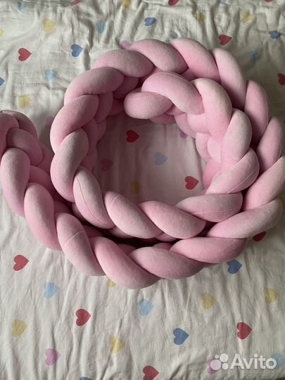 Бортик косичка на кроватку