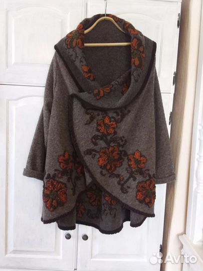 Жакет - пончо женский шерсть Франция размер 46-50
