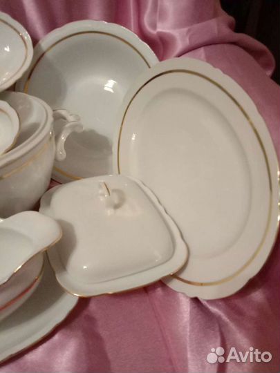 Большой Столовой Сервиз 6персоен Фарфор Чехия