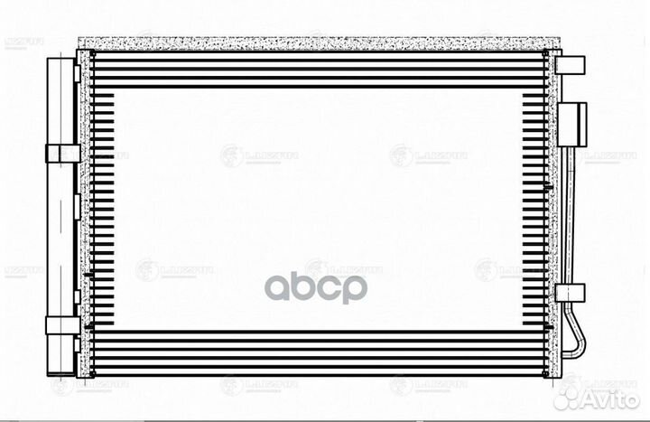 Радиатор кондиц. с ресивером для а/м Hyundai So