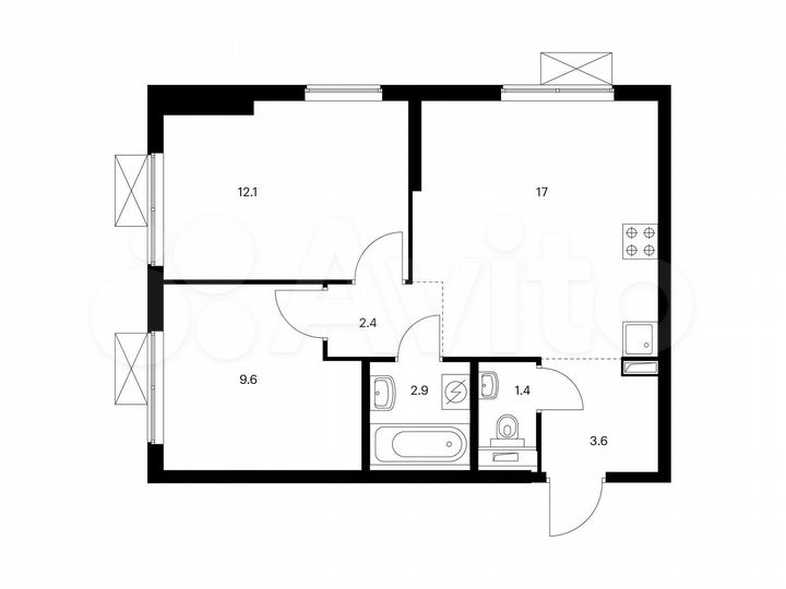 2-к. квартира, 49 м², 33/33 эт.