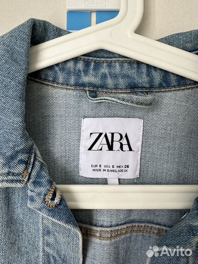 Джинсовая куртка zara женская s 26