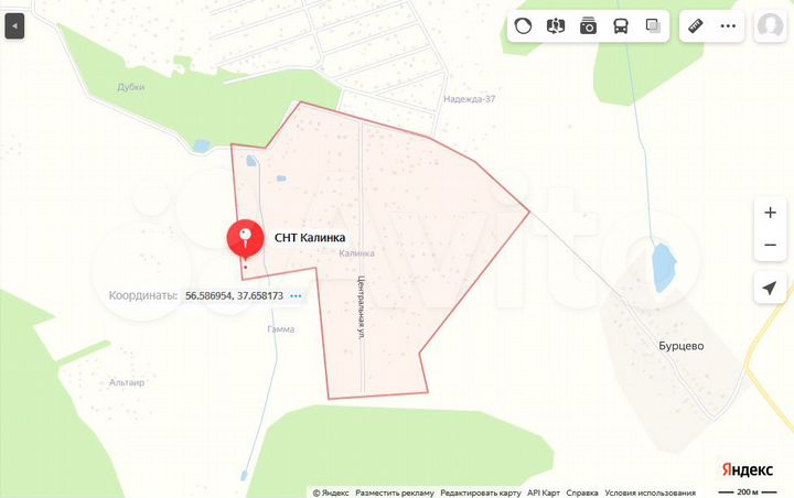 Участок 59,5 сот. (СНТ, ДНП)
