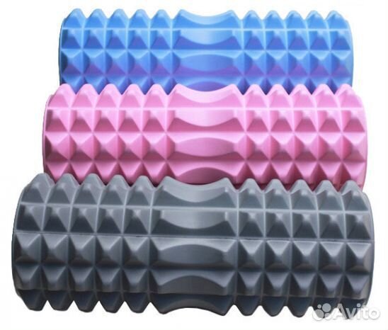 Роллер массажный Spine 13x33 см синий