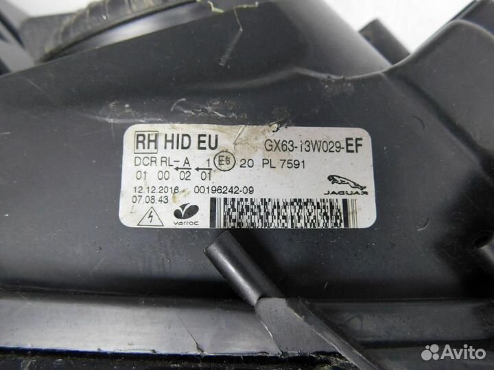 Фара правая Jaguar XF