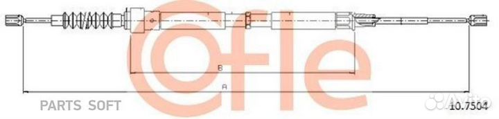 Cofle 92.10.7504 Трос стояночного тормоза