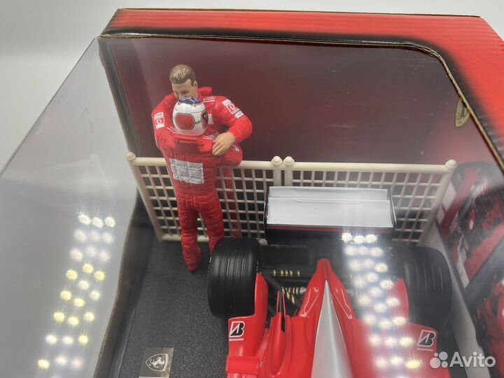 Диорама 1:18 Hot Wheels Shcumacher Ferrari 2003