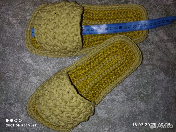 Домашние тапочки ручной работы