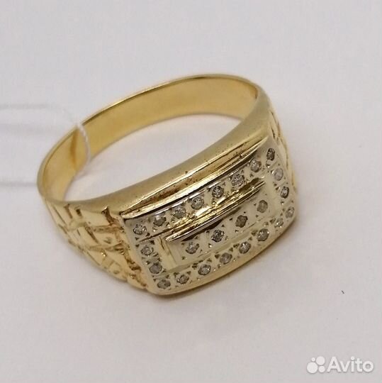 Кольцо / размер 21 / 7,68г / Золото585 / бриллианты