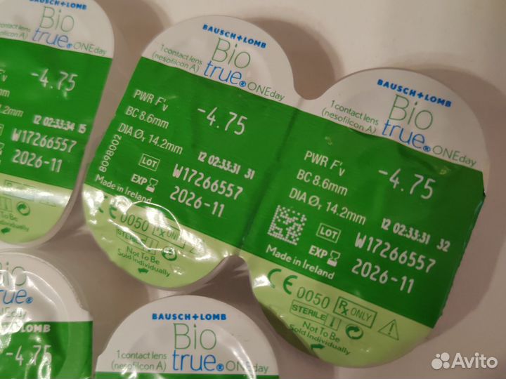 Линзы Biotrue -4,75 ежедневные