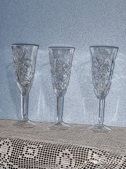Хрустальные рюмки на ножке СССР