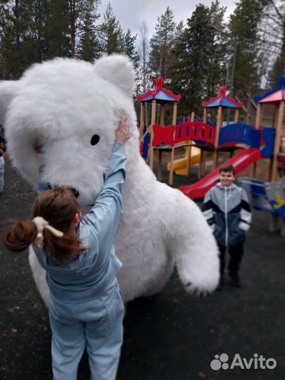 Костюм Ростовая кукла Белый мишка