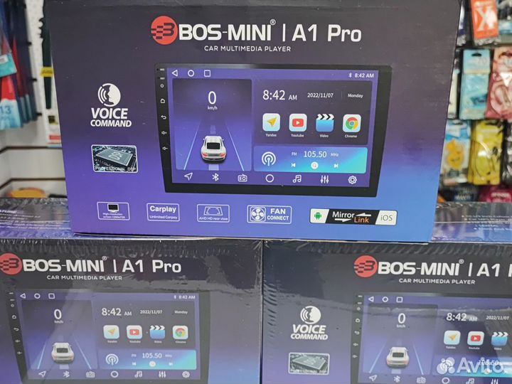 Магнитолла Bos mini А1 андройд 4/64 DSP процессор