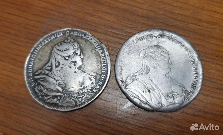 Рубли Анны 1737г и 1738г