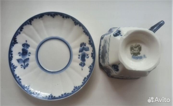 Чайная пара гжель, авторская