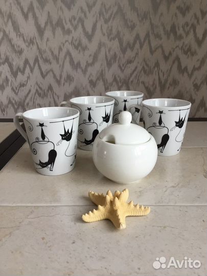 Фарфор - Блюдо Конаково, Кружки Добруш/ Беларусь