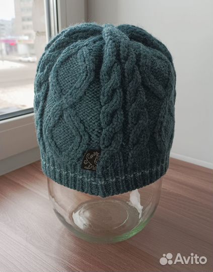 Комплект baon шапка и шарф женский темный зеленый