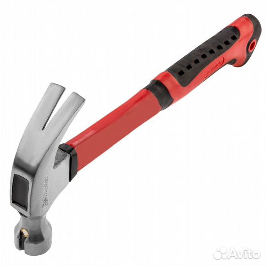 Молоток-гвоздодер, 450 г, боек c магнитом, фибергл