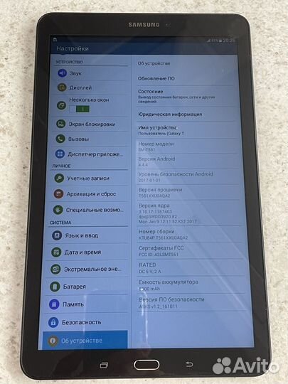 Планшет samsung SM-T561