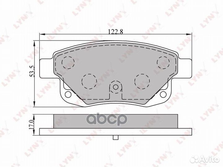 Колодки тормозные дисковые зад BD3003 lynxauto