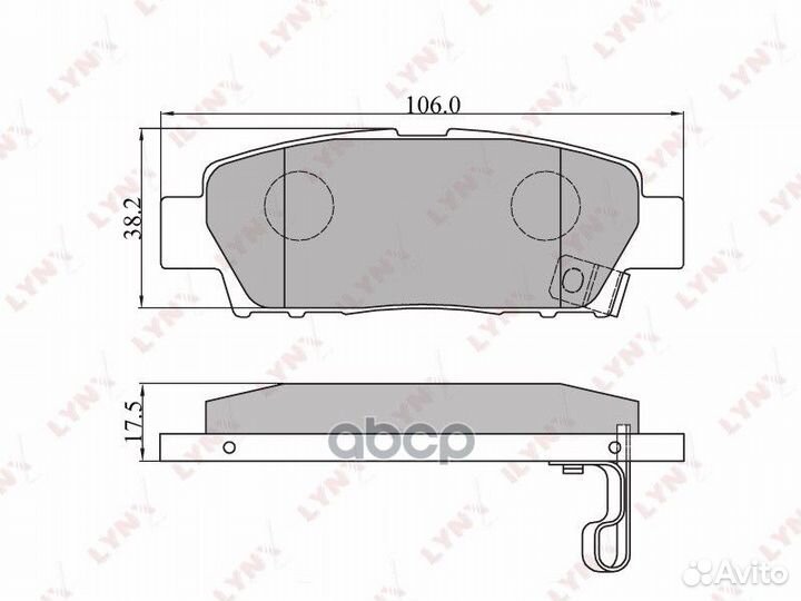 Колодки тормозные дисковые зад BD7513 lynxauto