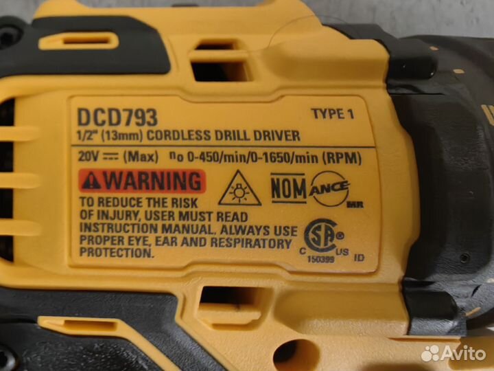 DeWalt DCD793 - дрель-шуруповёрт 20В Мексика