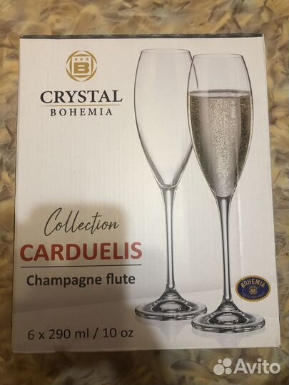 Новый набор бокалов для шампанского