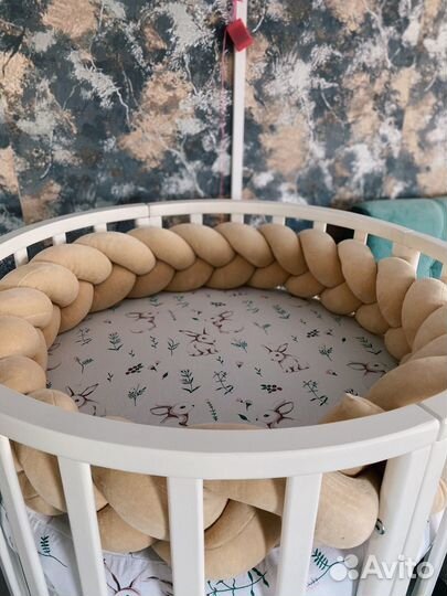 Бортик коса в кроватку