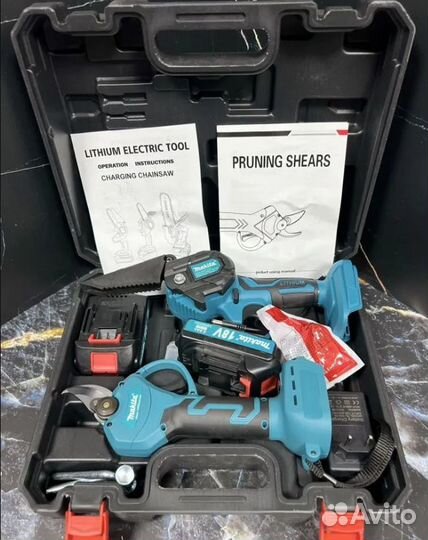 Цепная пила + секатор аккумуляторный