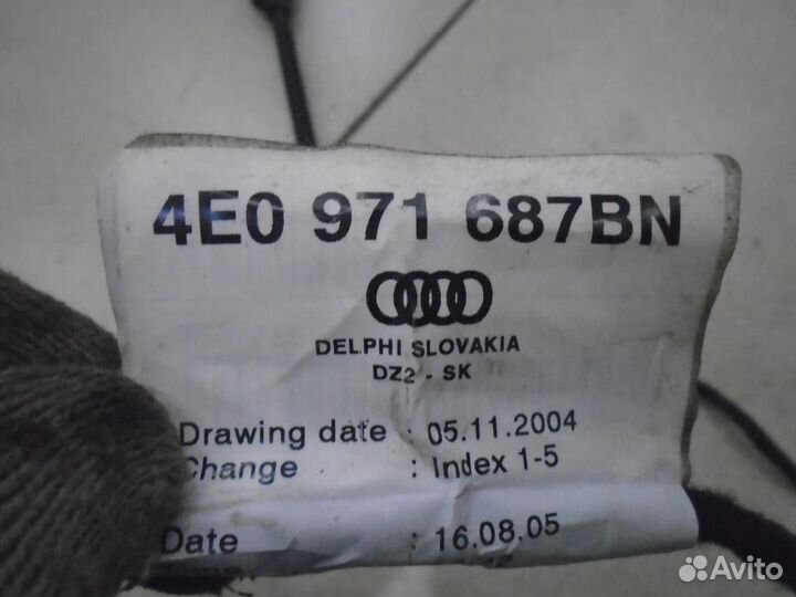 Проводка двери задней левой Audi A8 D3 2002-2010