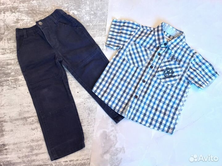 Рубашка и брюки для мальчика 86 92