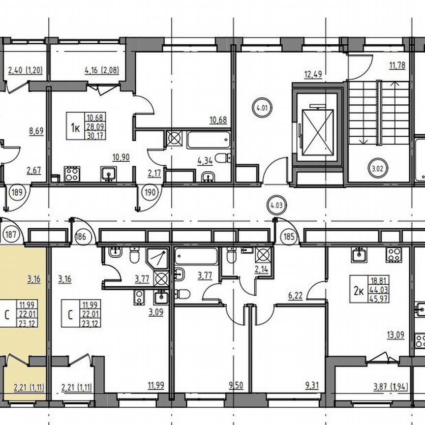 Квартира-студия, 23,1 м², 4/12 эт.