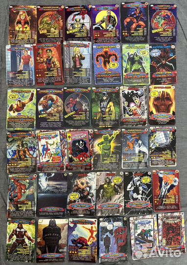 Человек Паук герои и злодеи карточки 444 штуки