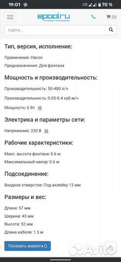 Насос для фонтана micra