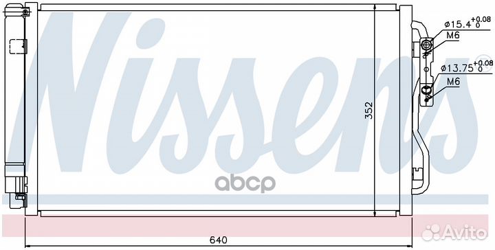 Радиатор кондиционера 940236 Nissens