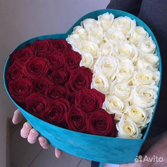 Букет сердце из роз