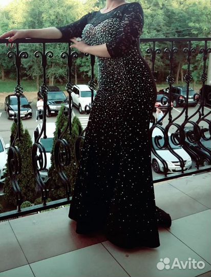 Вечернее платье 48 размер черное