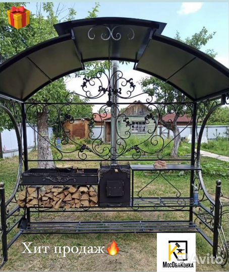 Кованые мангалы с крышей