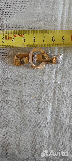 Винтажная брошь 56 пробы