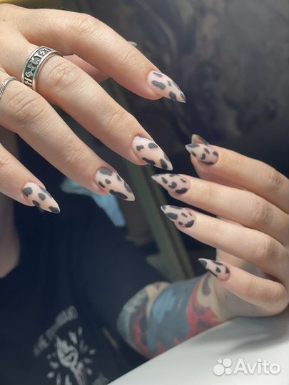 Маникюр покрытие гель лаком наращивание ногтей