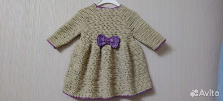 Вязаное пальто для девочки