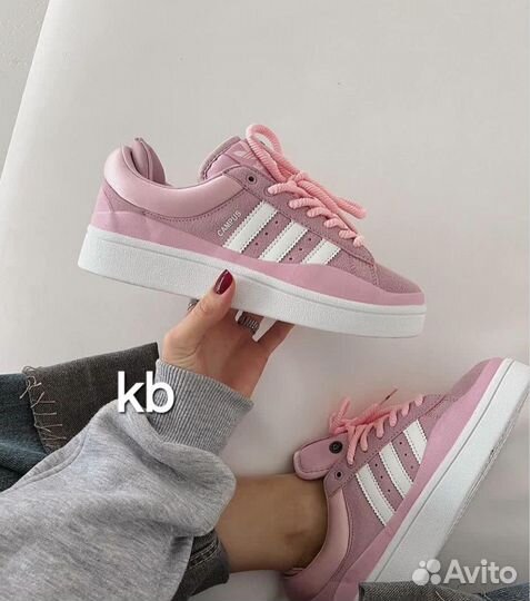 Кроссовки женские Adidas Campus Bad Bunny Pink