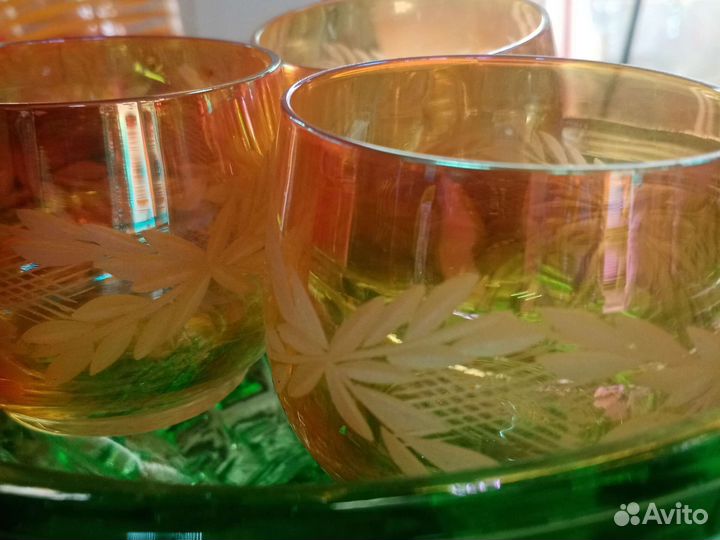 Фужеры СССР, цветное стекло