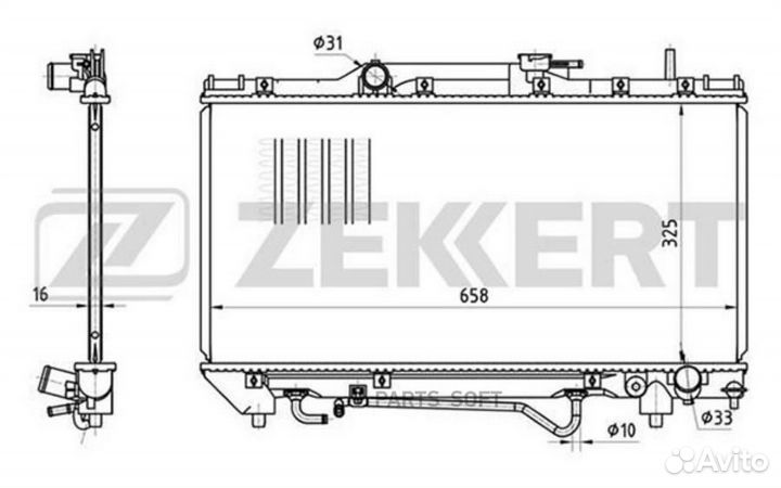 Радиатор охл. дв. Toyota Carina E (T190) 92
