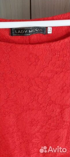 Вечернее красное платье, выпускной, Lady moda 42 р